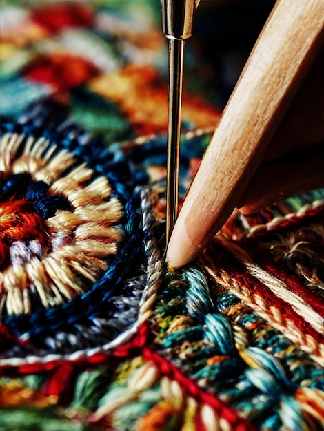 artystka haftująca ręcznie